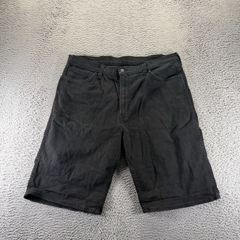 Levi's Shorts Men's 40 Black Cotton Denim Bermuda Stretch Beach‎ Workwear Travel